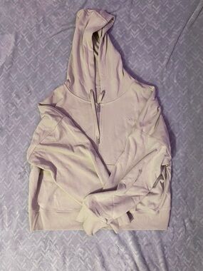 DKNY Beige Cropped Hoodie Sweater